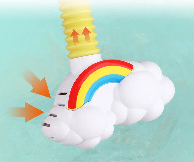 Cheerful elephant-shaped bath spray toy with adjustable 360-degree water spray for kids' fun and sensory development during bath time