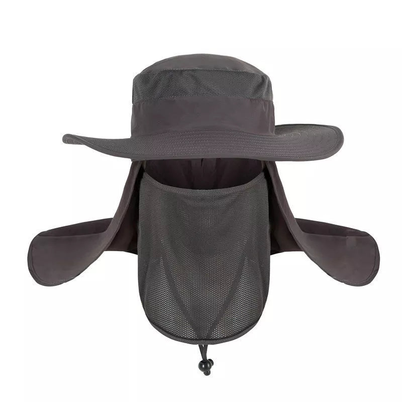Fisherman's hat with wide brim for sun, water, and UV protection in various colours
