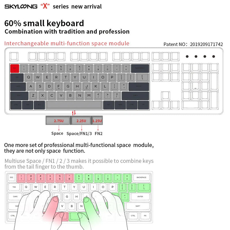 Dual Mode Mechanical Keyboard Kit with Bluetooth and Wired Connectivity, 1900 mAh Battery, RGB Backlight, Hot-Swappable PCB, ABS Case, Black or White, 60% Layout for Custom Builds and Gaming