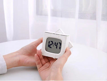 Rubik's Cube Alarm Clock with USB Charging, Voice Control, Countdown Timer, and Adjustable Brightness