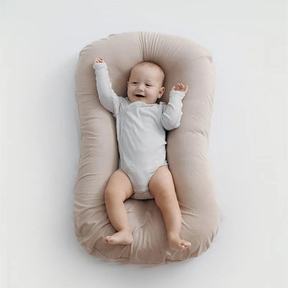 75x45cm portable cotton baby nest crib for infants with soft PP cotton filler in various colours