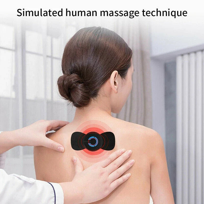 Portable electric neck and shoulder massager with adjustable vibration settings for on-the-go pain relief