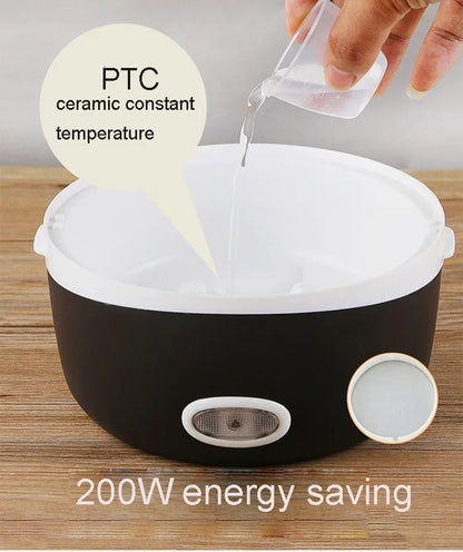 Electric heating lunch box with USB connection in two-layer and three-layer capacity options