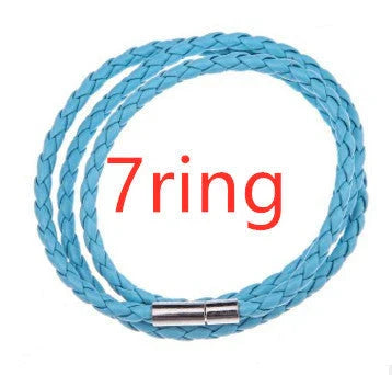 A personalized leather bracelet with engraved beads, a thoughtful gift for men