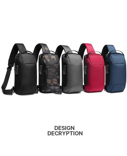 Stylish Men's Waterproof Business Messenger Shoulder Bag in various colours