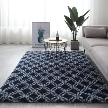 Long pile tie-dyed gradient polyester carpet showing abstract colour transition