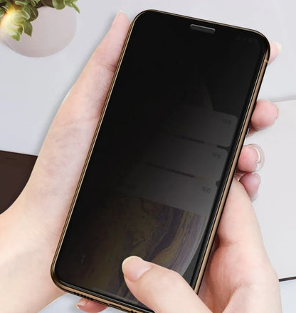 Full coverage tempered glass screen protector for Samsung Galaxy smartphones showing edge-to-edge design