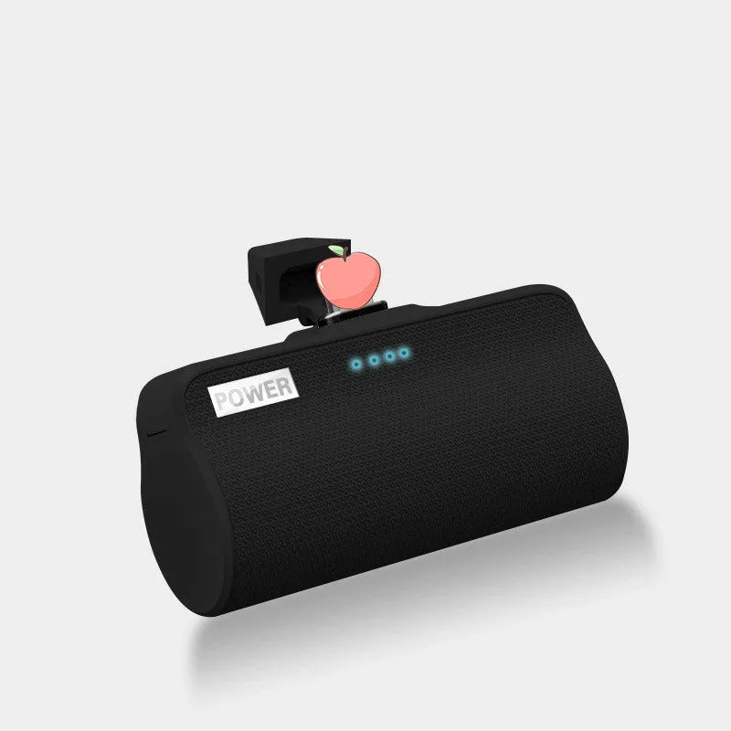 Universal 3000mAh power bank in cylindrical aluminium shell with ABS case for Android Apple Type-C phones