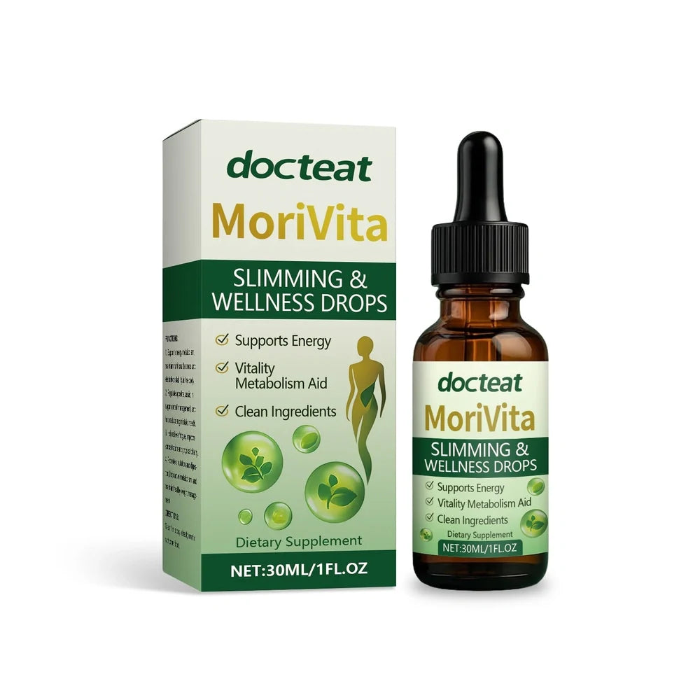 30ml bottle of Moringa Slimming Drops with natural botanical extracts for weight management