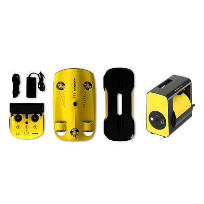 Underwater robot host with remote control, 386x266x138mm size, 100m cable for rescue and photography at 100m depth