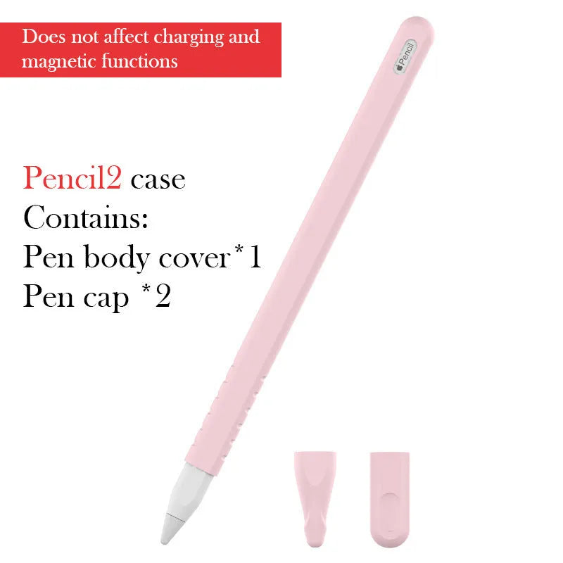 Silicone stylus pen case for Apple Pencil and iPad compatible pens, TEP solid colour sleeve, one pen case