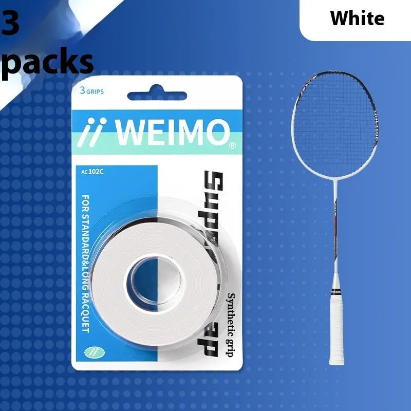 Badminton racket hand glue PU glossy overgrip 3 pieces per box in 13 colours