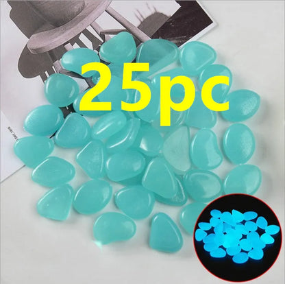 Qiming fluorescent luminous stones in mixed colours for aquarium and garden decoration