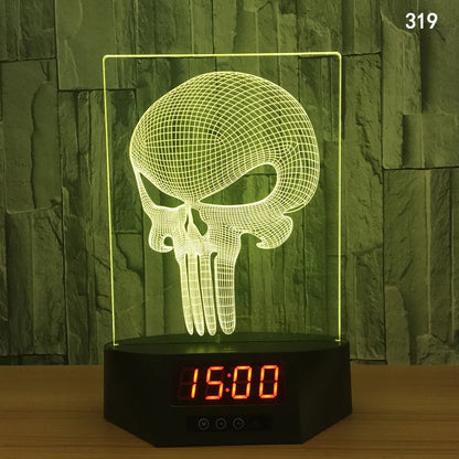 Glowing 3D dolphin LED night light with wireless charging base and remote control on bedside table