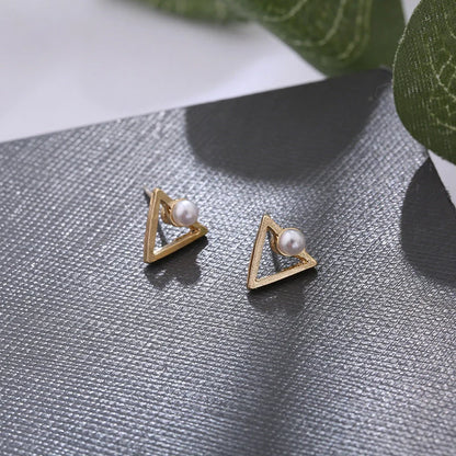 Stylish hollow diamond square stud earrings for women, perfect for any occasion.