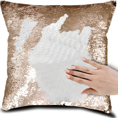 40x40cm square colour-changing pillow cover with knitted polyester construction
