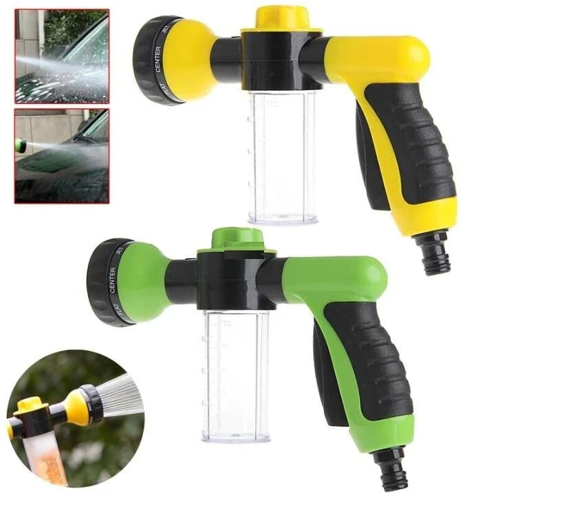 Premium high-pressure water gun with 8-in-1 adjustable nozzle for versatile household and automotive cleaning