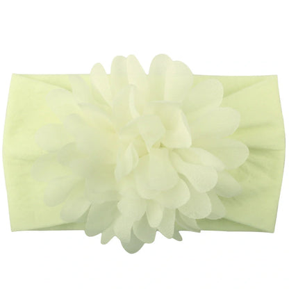 Handcrafted chiffon flower baby headband for little princesses, available in various colours and styles.