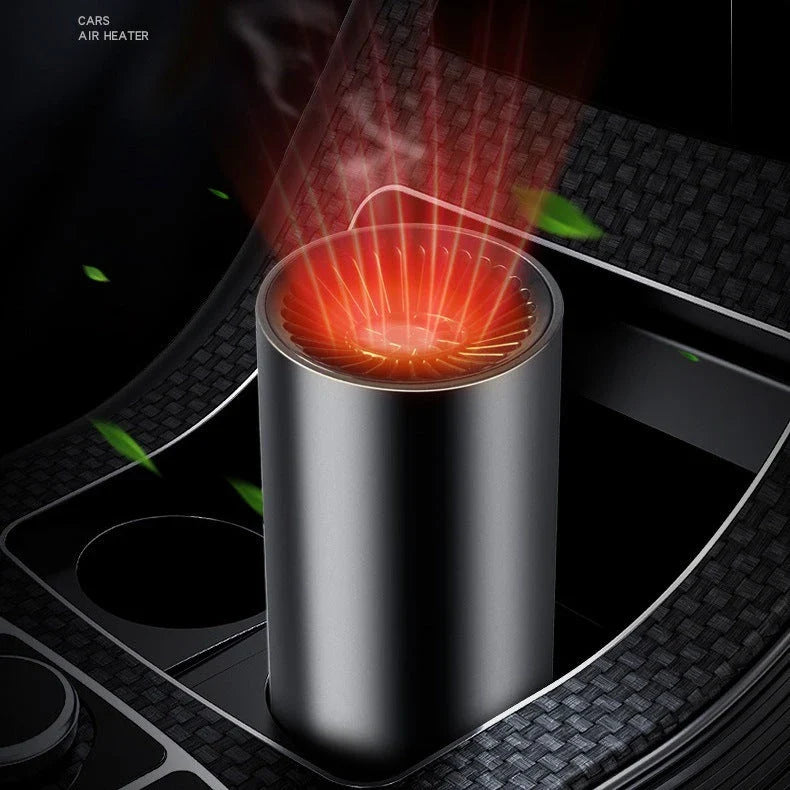 Efficient car heating and cooling fan with 360-degree rotation for defrosting and defogging