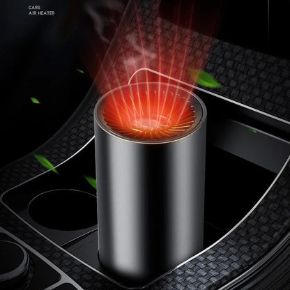 Efficient car heating and cooling fan with 360-degree rotation for defrosting and defogging