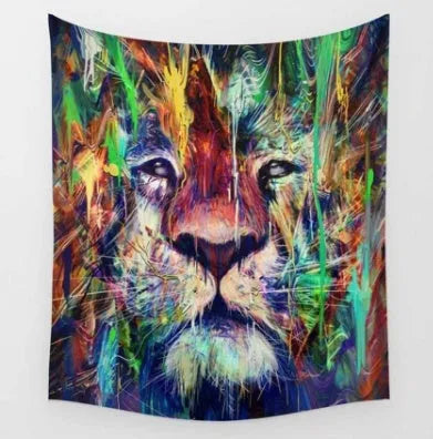 Bohemian animal print polyester tapestry suitable for wall hanging or beach use