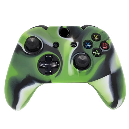 Xbox One controller with a soft transparent silicone case in a camouflage colour option.