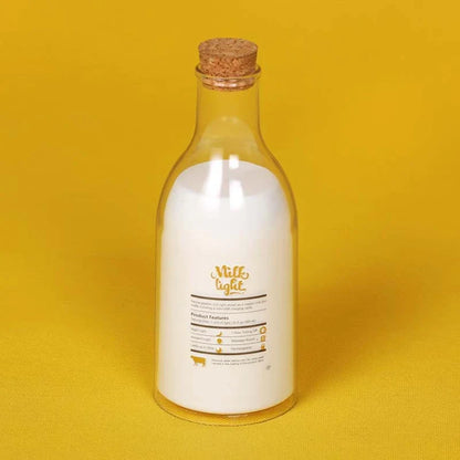 Cosy milk bottle-shaped USB charging LED night light lamp with customisable message, ideal as a baby gift or home decor