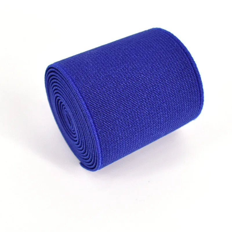 5cm wide fashion colour rubber elastic band in ten colour options on a white background