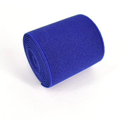 5cm wide fashion colour rubber elastic band in ten colour options on a white background