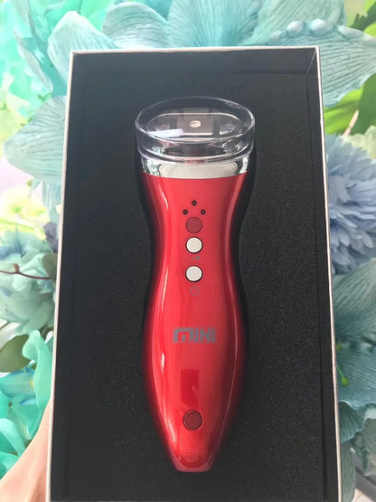 Mini ultrasonic scalpel 35W plug-in facial firming device in purple or red ABS, 25x12x7cm box, with gel