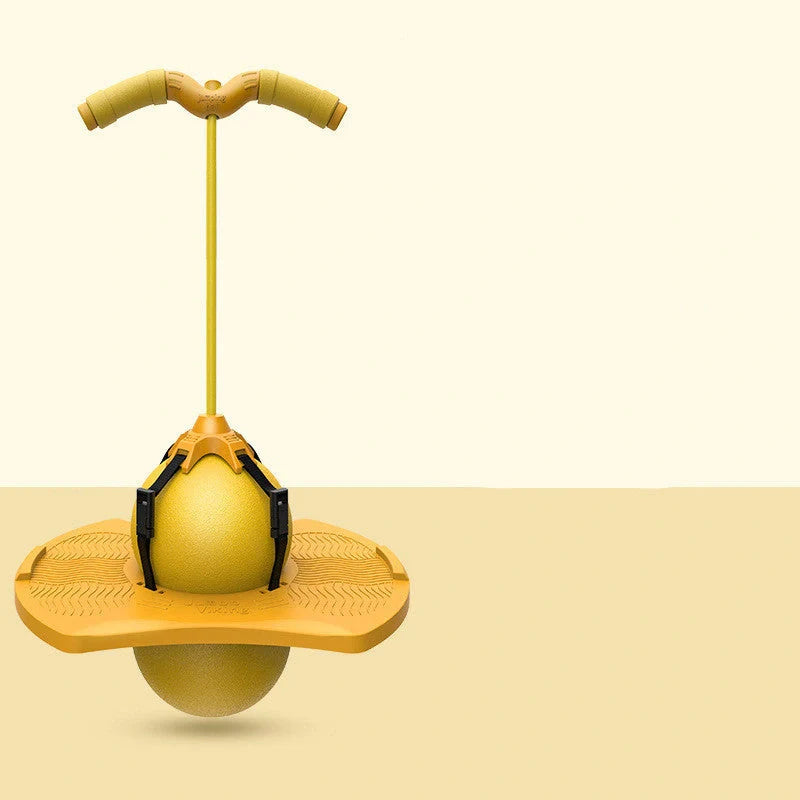 Children's bouncing ball toy with detachable handle for balance training