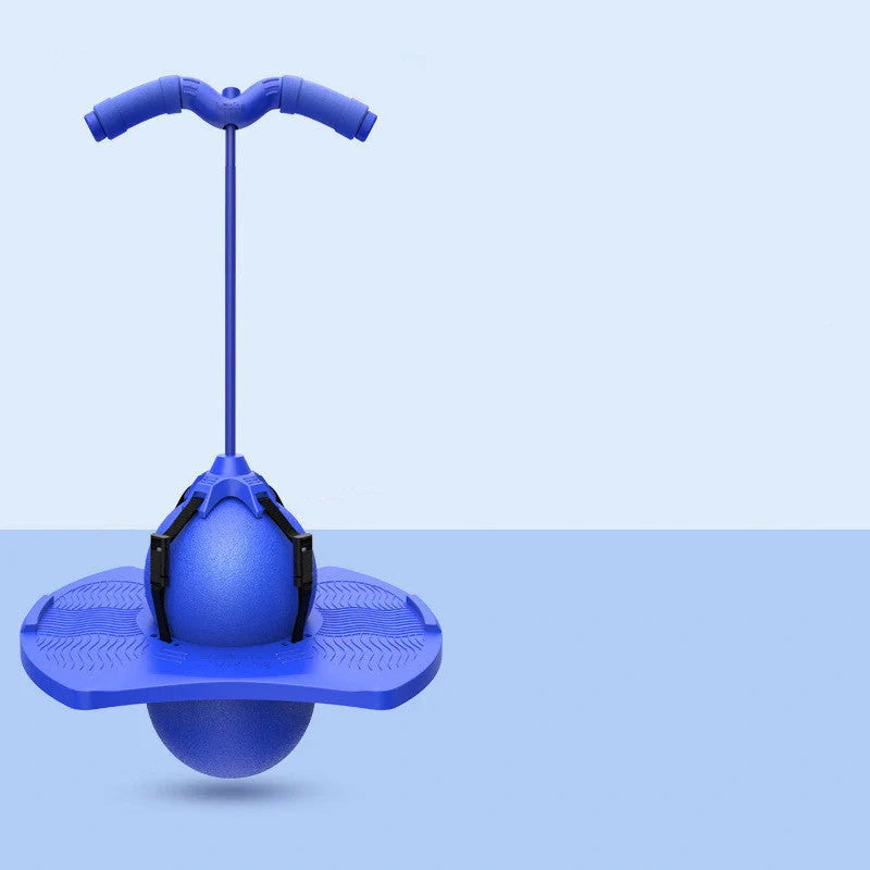 Children's bouncing ball toy with detachable handle for balance training
