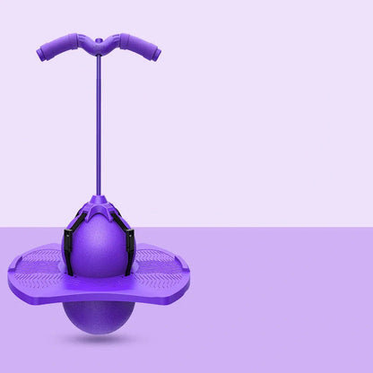 Children's bouncing ball toy with detachable handle for balance training