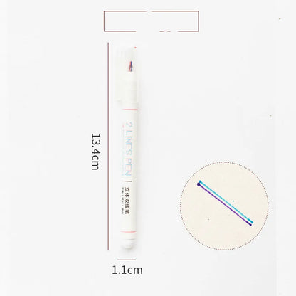 A plastic two-colour hand account highlighter pen with a 0.5mm tip, shown in multiple colour options.