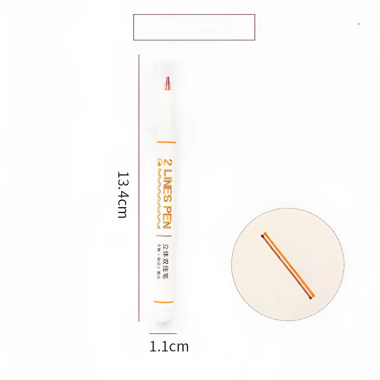 A plastic two-colour hand account highlighter pen with a 0.5mm tip, shown in multiple colour options.