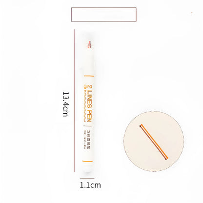 A plastic two-colour hand account highlighter pen with a 0.5mm tip, shown in multiple colour options.