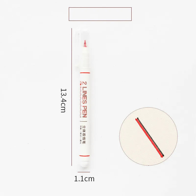A plastic two-colour hand account highlighter pen with a 0.5mm tip, shown in multiple colour options.