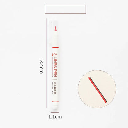 A plastic two-colour hand account highlighter pen with a 0.5mm tip, shown in multiple colour options.