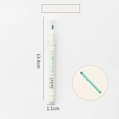 A plastic two-colour hand account highlighter pen with a 0.5mm tip, shown in multiple colour options.