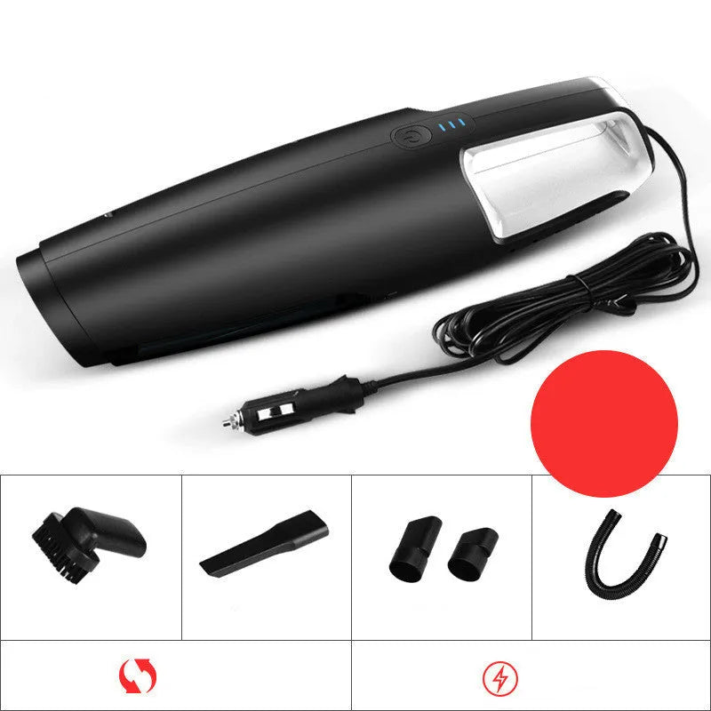 Black 120W wireless car vacuum cleaner with 7000 mbar suction for dry and wet car and home use