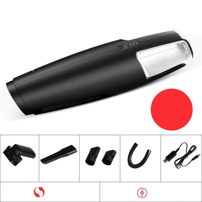 Black 120W wireless car vacuum cleaner with 7000 mbar suction for dry and wet car and home use