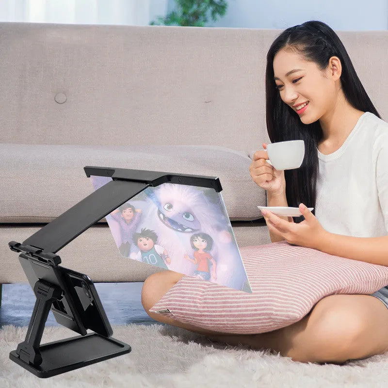 L20 split mobile phone screen magnifier with black ABS shell and 12 inch acrylic lens on adjustable bracket