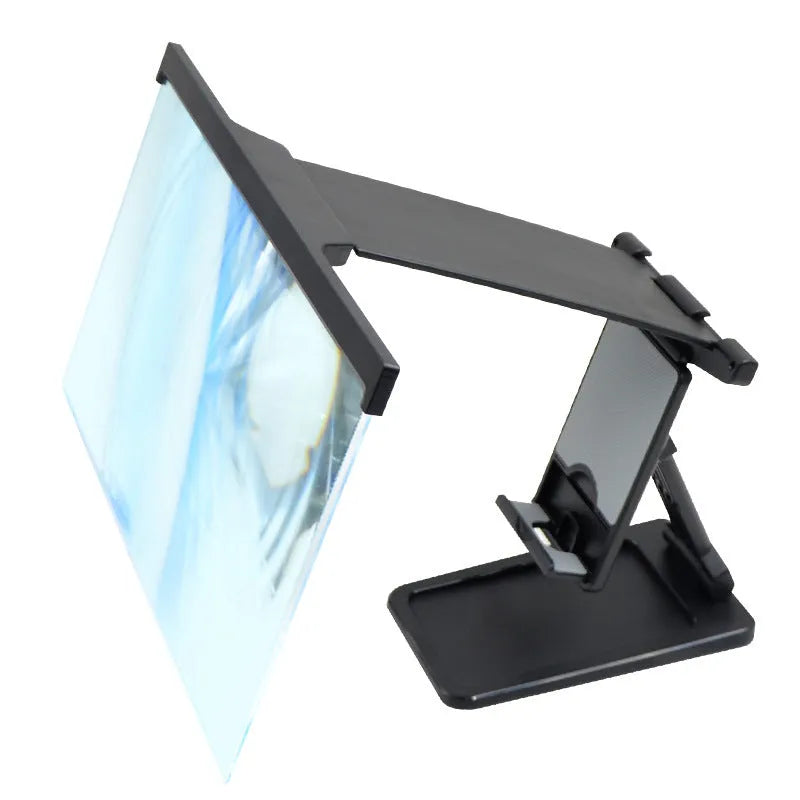 L20 split mobile phone screen magnifier with black ABS shell and 12 inch acrylic lens on adjustable bracket
