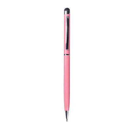 Rotating metal capacitive pen with 0.5mm tip for touch screen signatures in seven colour options