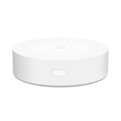 White Xiaomijia smart home gateway with UK plug for wireless remote control