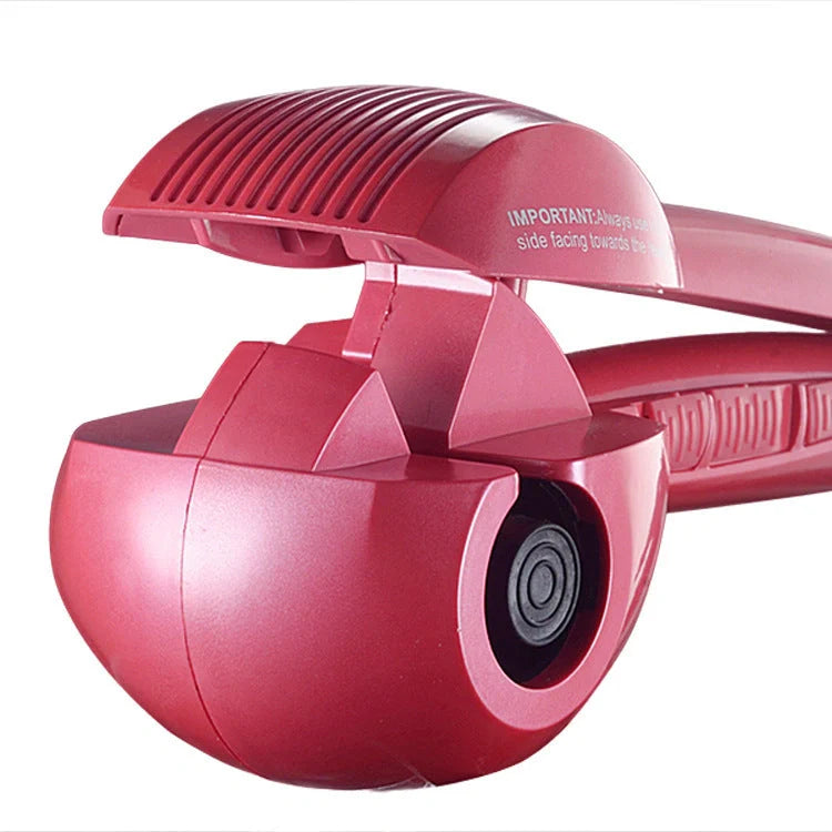 Automatic Curling Iron Wave Curling Artifact in pink, black, and blue with 360-degree turn feature