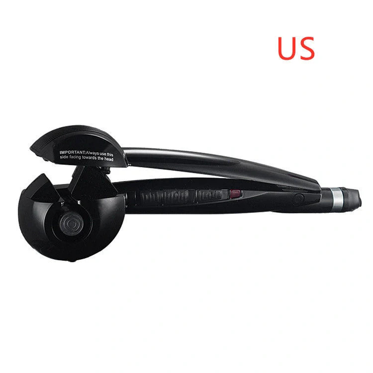 Automatic Curling Iron Wave Curling Artifact in pink, black, and blue with 360-degree turn feature