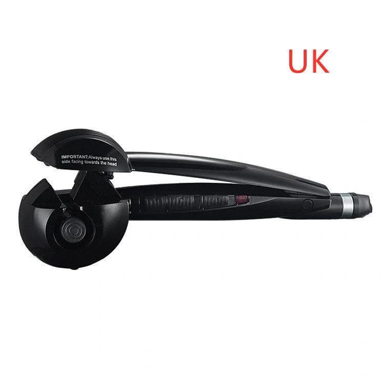 Automatic Curling Iron Wave Curling Artifact in pink, black, and blue with 360-degree turn feature