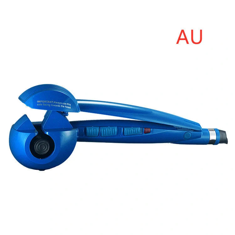 Automatic Curling Iron Wave Curling Artifact in pink, black, and blue with 360-degree turn feature