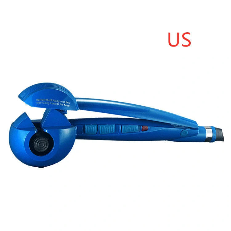 Automatic Curling Iron Wave Curling Artifact in pink, black, and blue with 360-degree turn feature